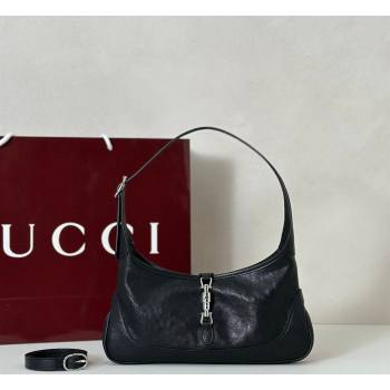 Gucci Jackie Slim small shoulder bag in Glossy Grainy Leather Black 2026 863137 (DLH-260128032)