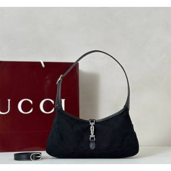 Gucci Jackie Slim small shoulder bag in GG Canvas Black 2026 863137 (DLH-260128031)