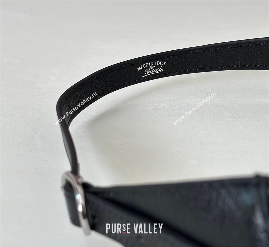 Gucci Jackie Slim small shoulder bag in GG Canvas Black 2026 863137 (DLH-260128031)