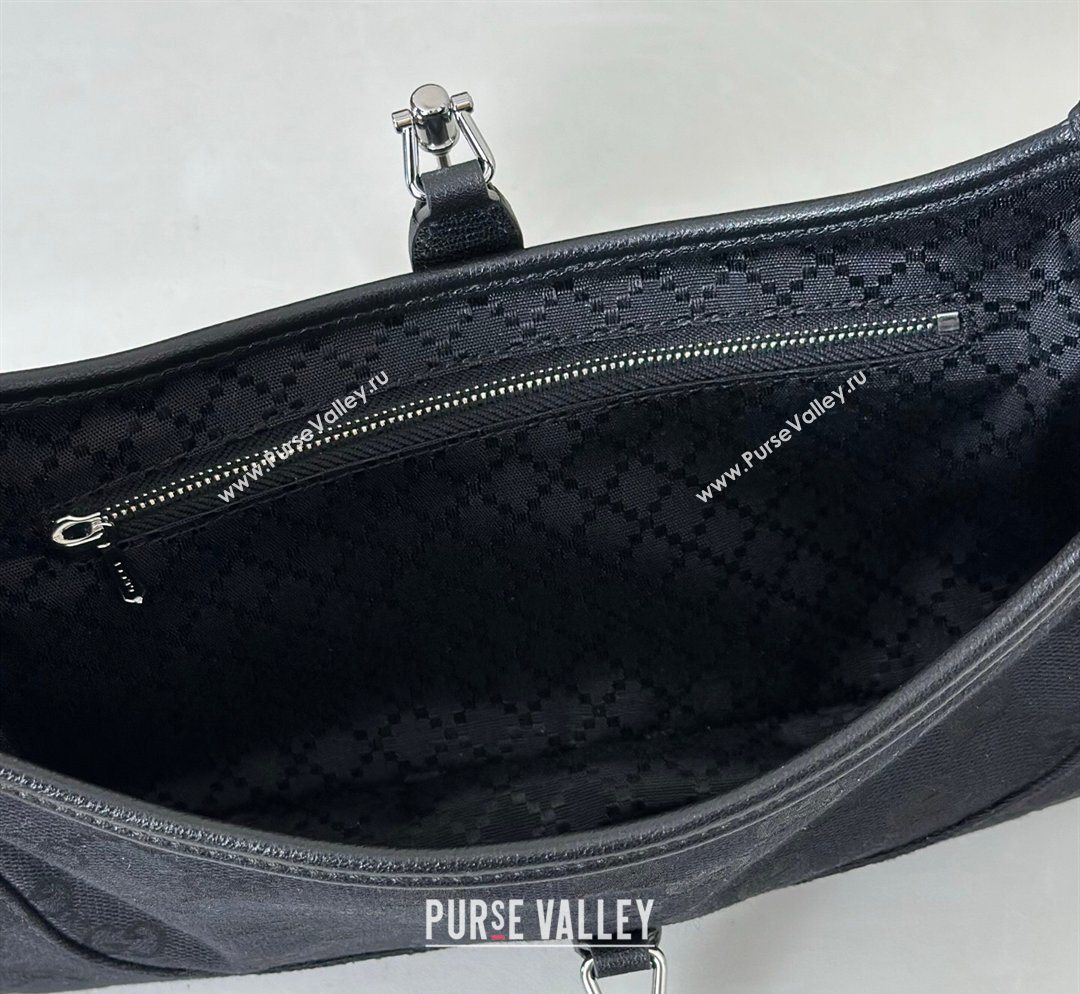 Gucci Jackie Slim small shoulder bag in GG Canvas Black 2026 863137 (DLH-260128031)