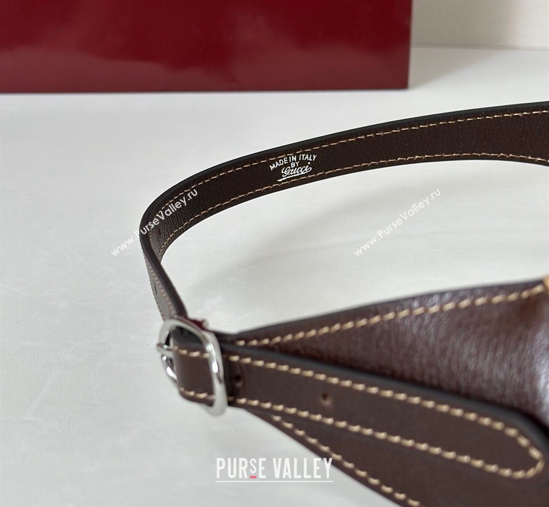 Gucci Jackie Slim small shoulder bag in GG Canvas Sand Beige/Brown 2026 863137 (DLH-260128030)