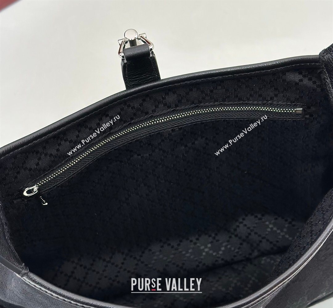 Gucci Jackie Slim medium shoulder bag in GG Canvas Black 2026 863136 (DLH-260128034)