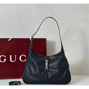 Gucci Jackie Slim medium shoulder bag in Lambskin Leather Black 2026 863136 (DLH-260128035)