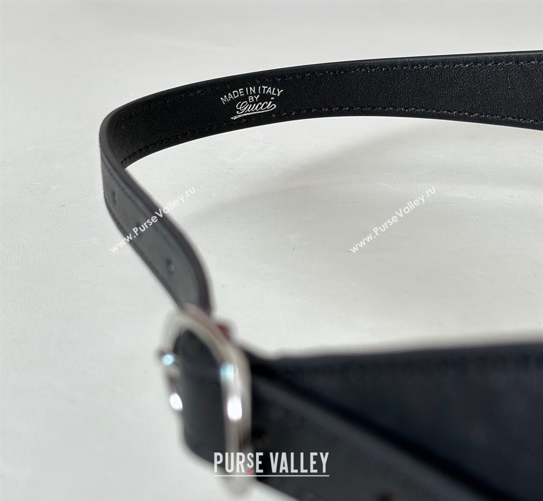 Gucci Jackie Slim medium shoulder bag in Lambskin Leather Black 2026 863136 (DLH-260128035)