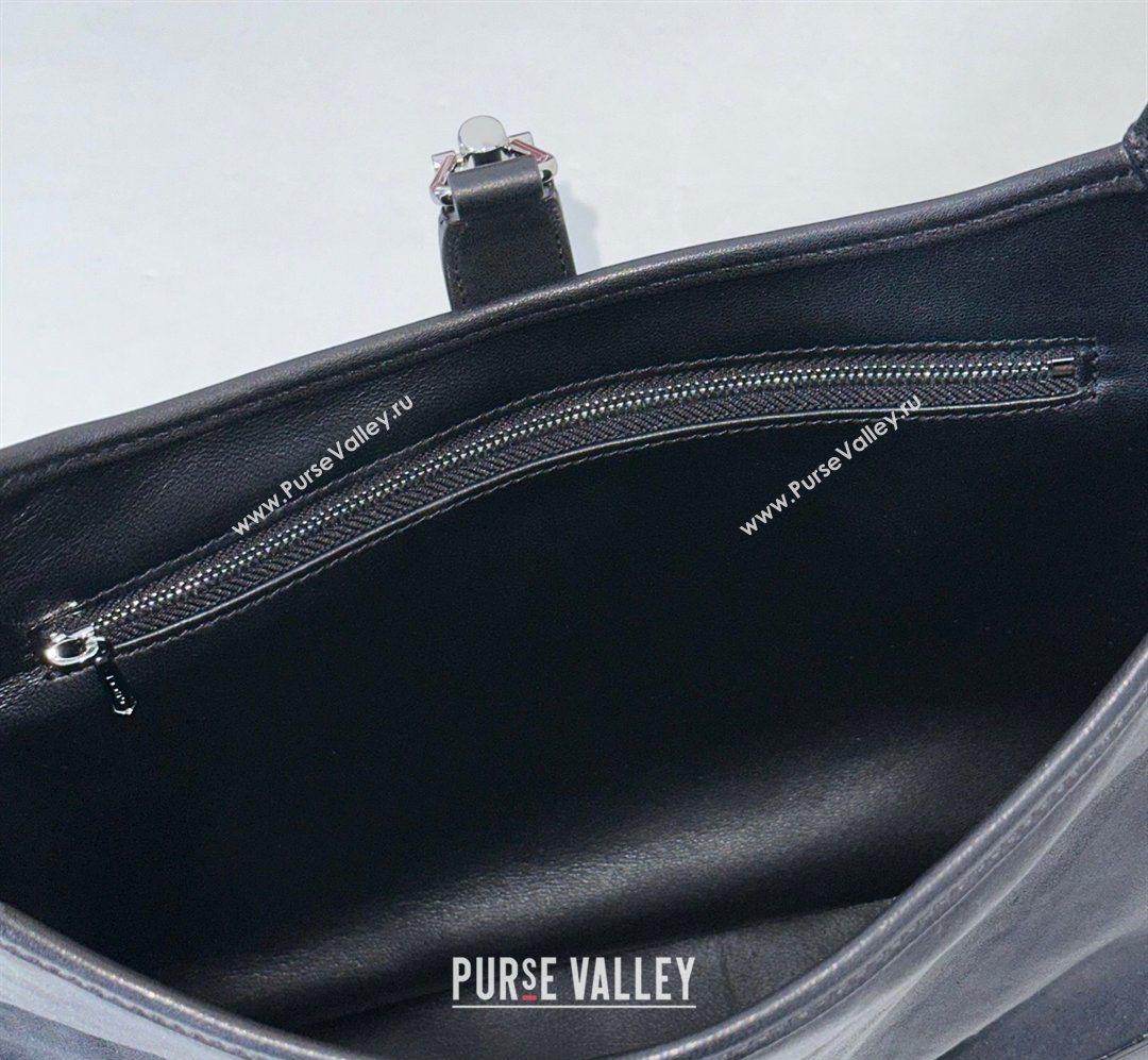 Gucci Jackie Slim medium shoulder bag in Lambskin Leather Black 2026 863136 (DLH-260128035)