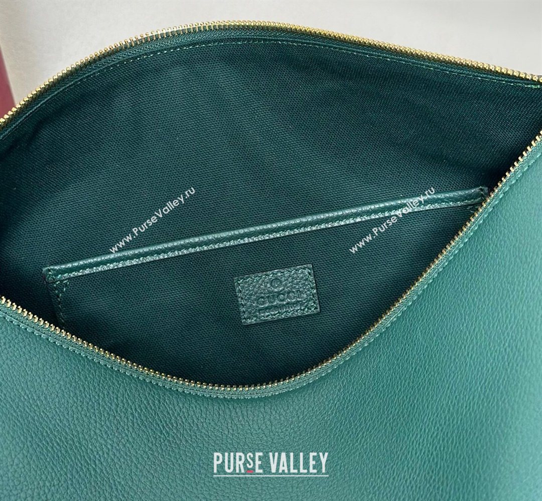 Gucci Half Horsebit large shoulder bag in Grainy Leather Green 2026 862530 (DLH-260128039)