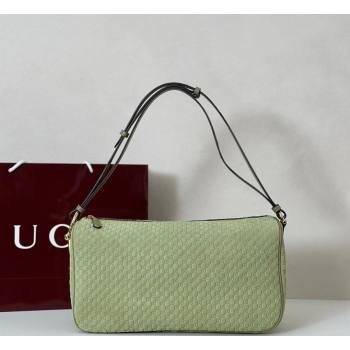 Gucci Half Horsebit large shoulder bag in GG Suede Dusty Green 2026 862530 (DLH-260128043)
