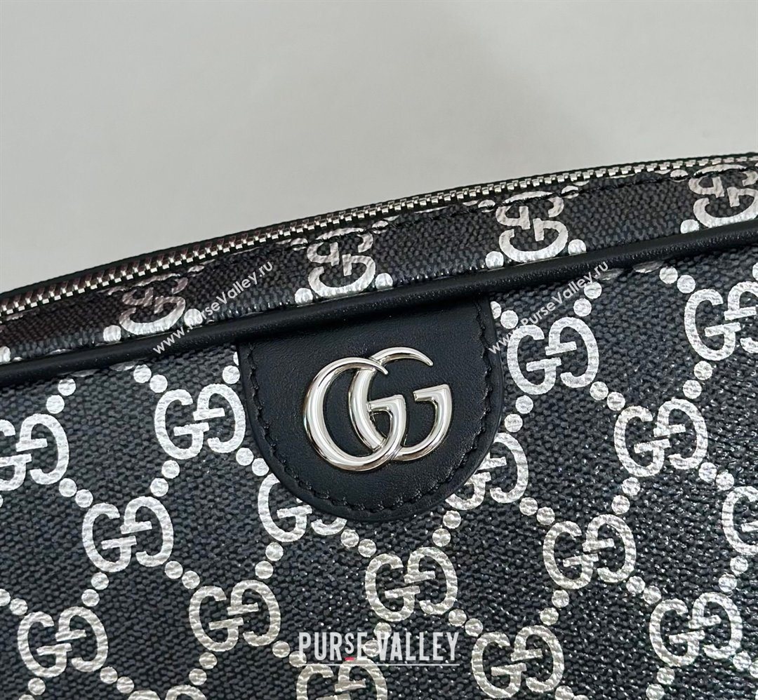 Gucci Mens Ophidia small crossbody bag in GG Fabric Black/Silver 2026 839155 (DLH-260127094)
