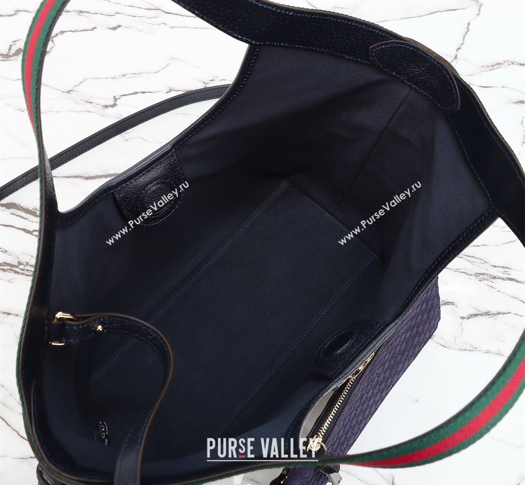 Gucci Giglio Small Tote Bag in GG Suede 860845 Blue 2026 (DLH-260128067)