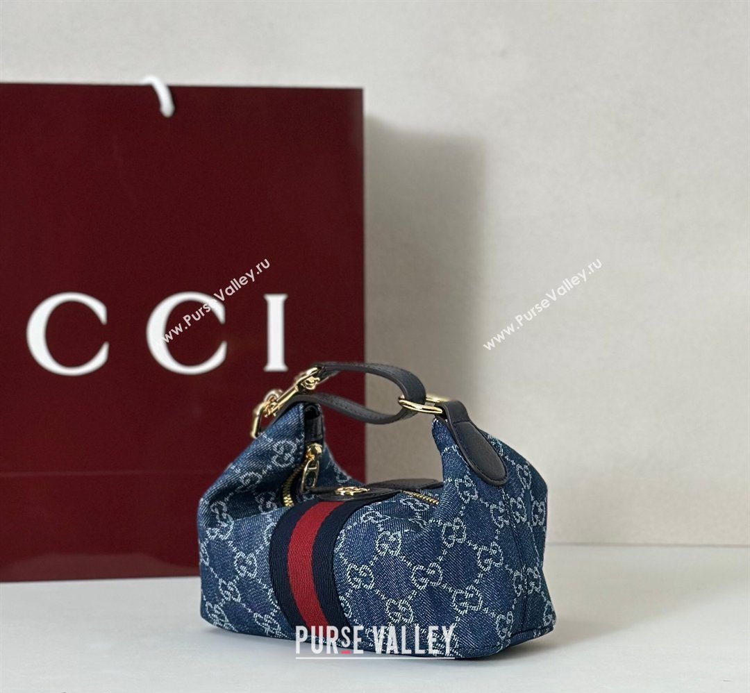 Gucci Vanity mini bag in GG Denim Blue 2026 861775 (DLH-260128080)