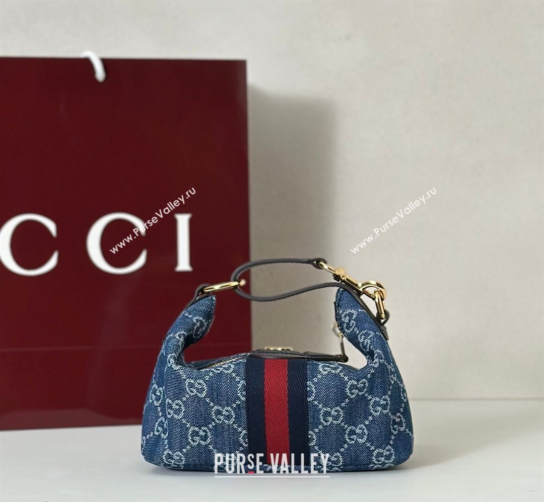 Gucci Vanity mini bag in GG Denim Blue 2026 861775 (DLH-260128080)