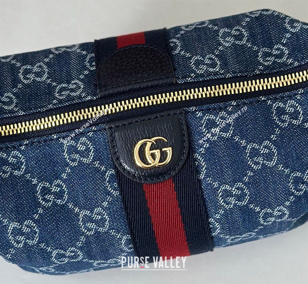 Gucci Vanity mini bag in GG Denim Blue 2026 861775 (DLH-260128080)