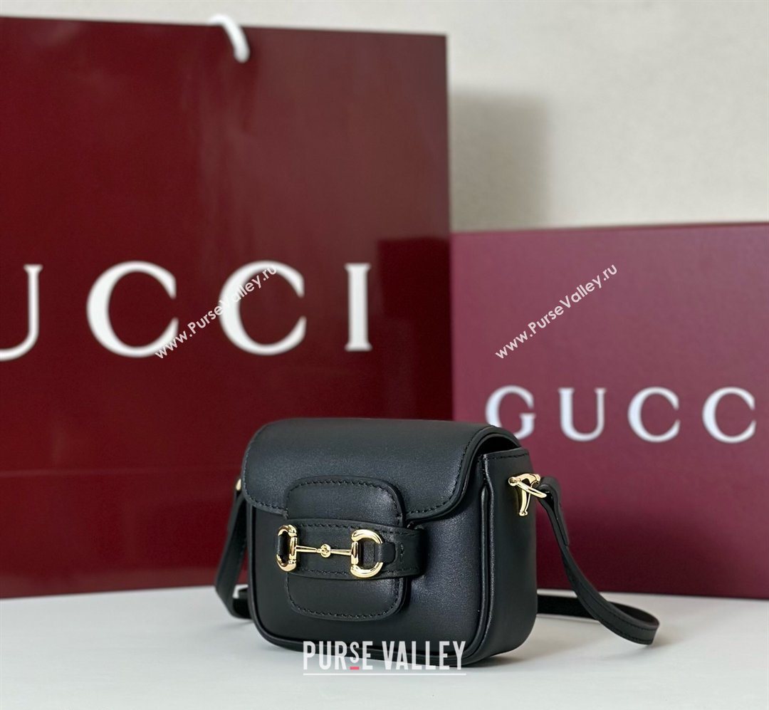 Gucci Horsebit 1955 Leather Micro Bag Black 2026 851620 (DLH-260128086)