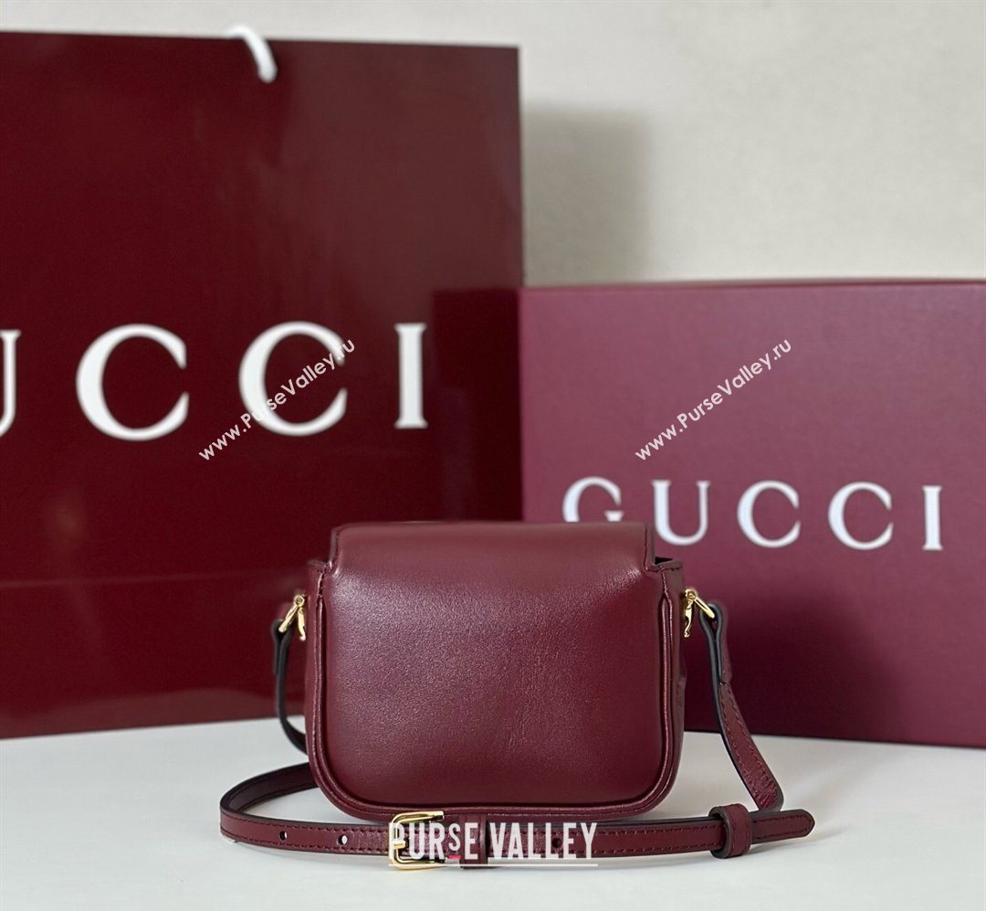 Gucci Horsebit 1955 Leather Micro Bag Ancora Red 2026 851620 (DLH-260128087)