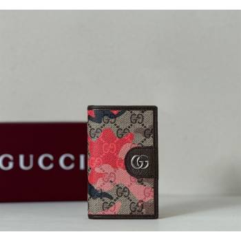 Gucci Long Card Case in Camouflage GG Fabric Pink/Red 2026 834691 (DLH-260128102)