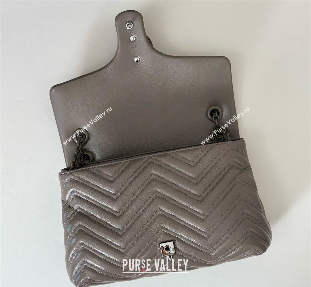 Gucci GG Marmont Leather medium shoulder bag Grey 2026 850676 (DLH-260128077)