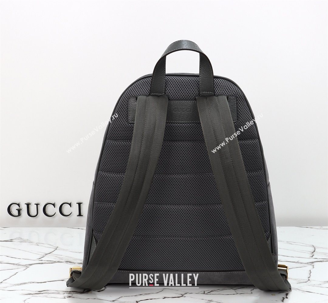 Gucci Mens Ophidia Suede medium backpack bag Grey 2026 834466 (DLH-260127104)