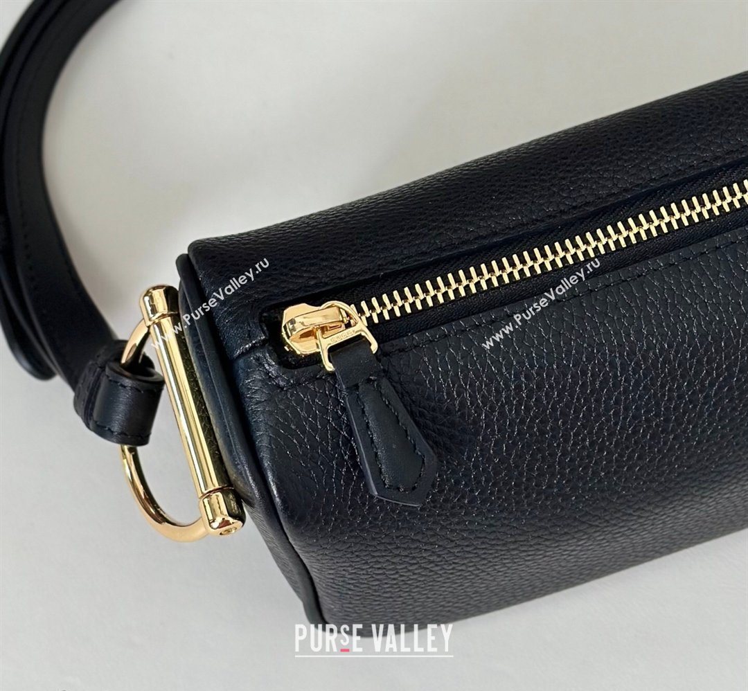 Gucci Half Horsebit mini shoulder bag in Grainy Leather Black 2026 860784 (DLH-260128052)