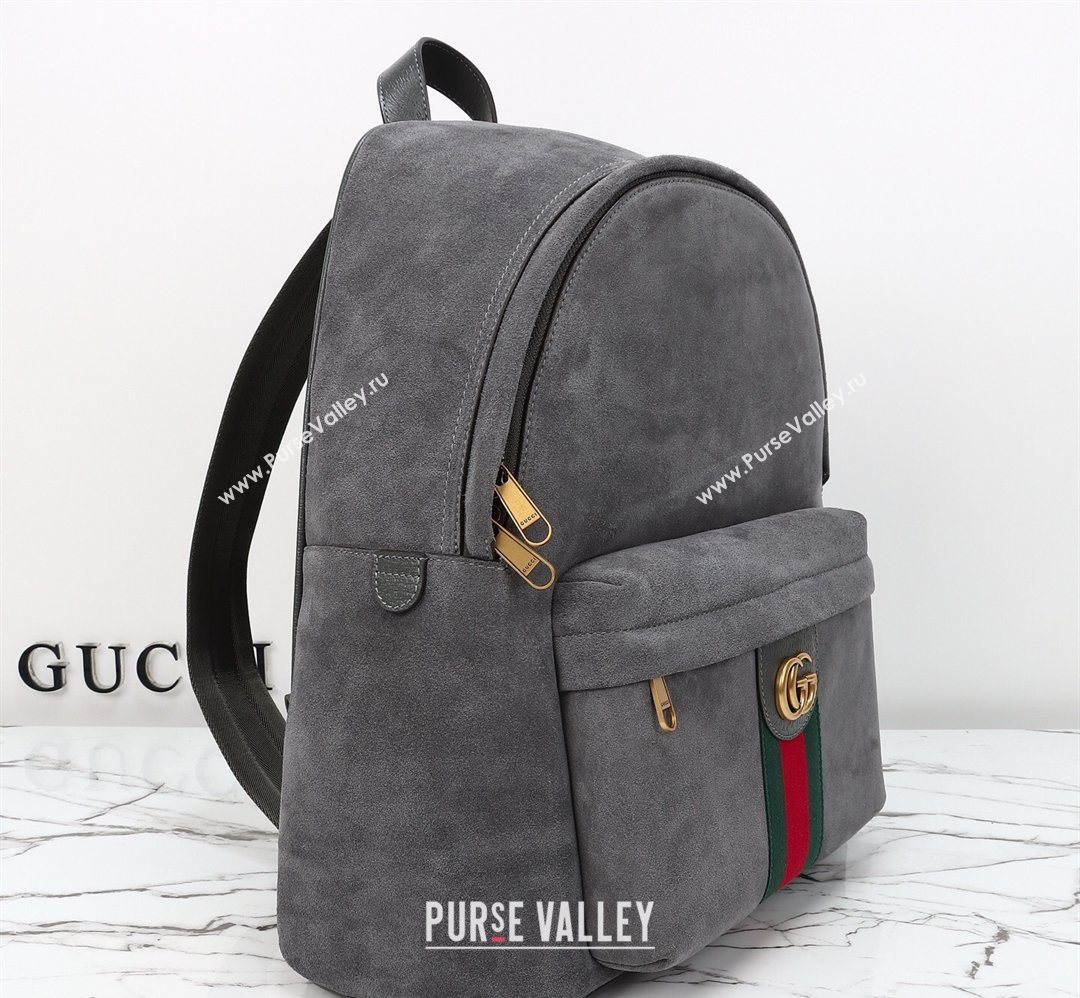 Gucci Mens Ophidia Suede medium backpack bag Grey 2026 834466 (DLH-260127104)