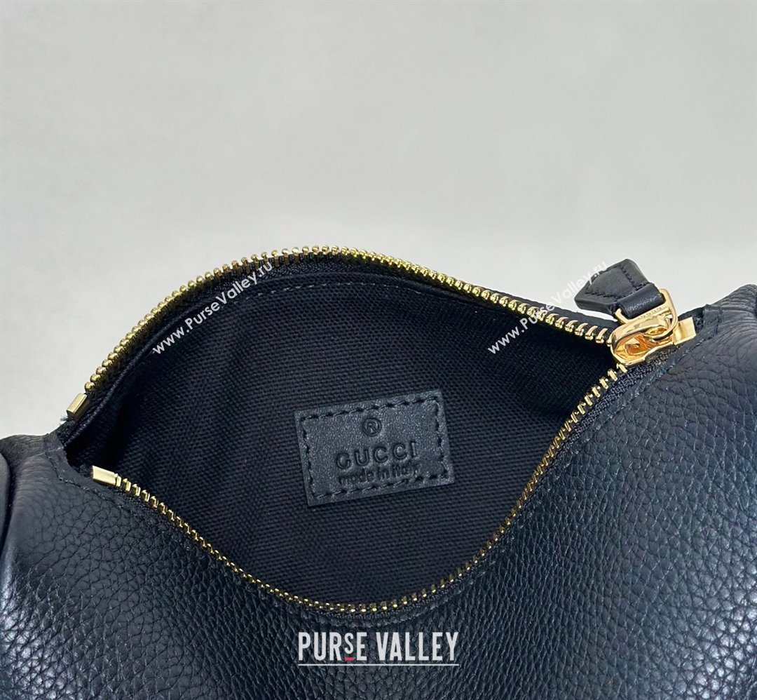 Gucci Half Horsebit mini shoulder bag in Grainy Leather Black 2026 860784 (DLH-260128052)