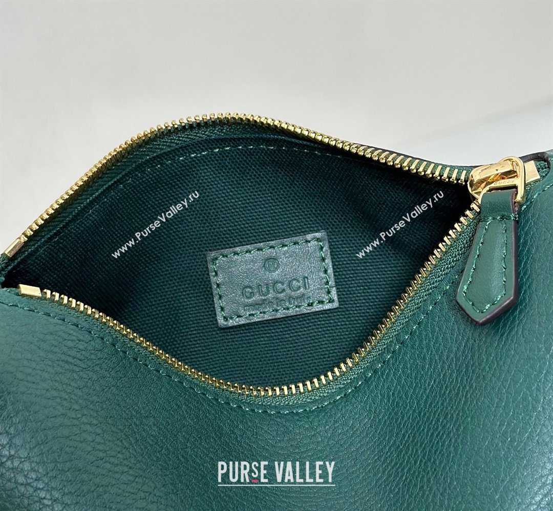 Gucci Half Horsebit mini shoulder bag in Grainy Leather Dark Green 2026 860784 (DLH-260128051)