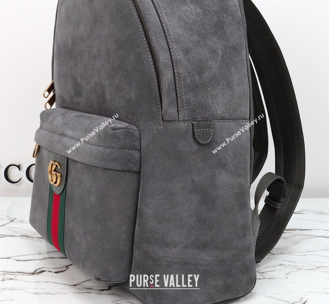 Gucci Mens Ophidia Suede medium backpack bag Grey 2026 834466 (DLH-260127104)