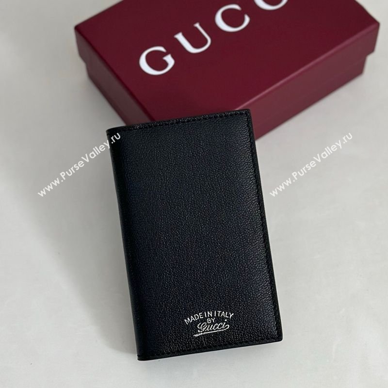 Gucci Lira card case in Grainy Leather Black 2026 867327 (DLH-260128133)
