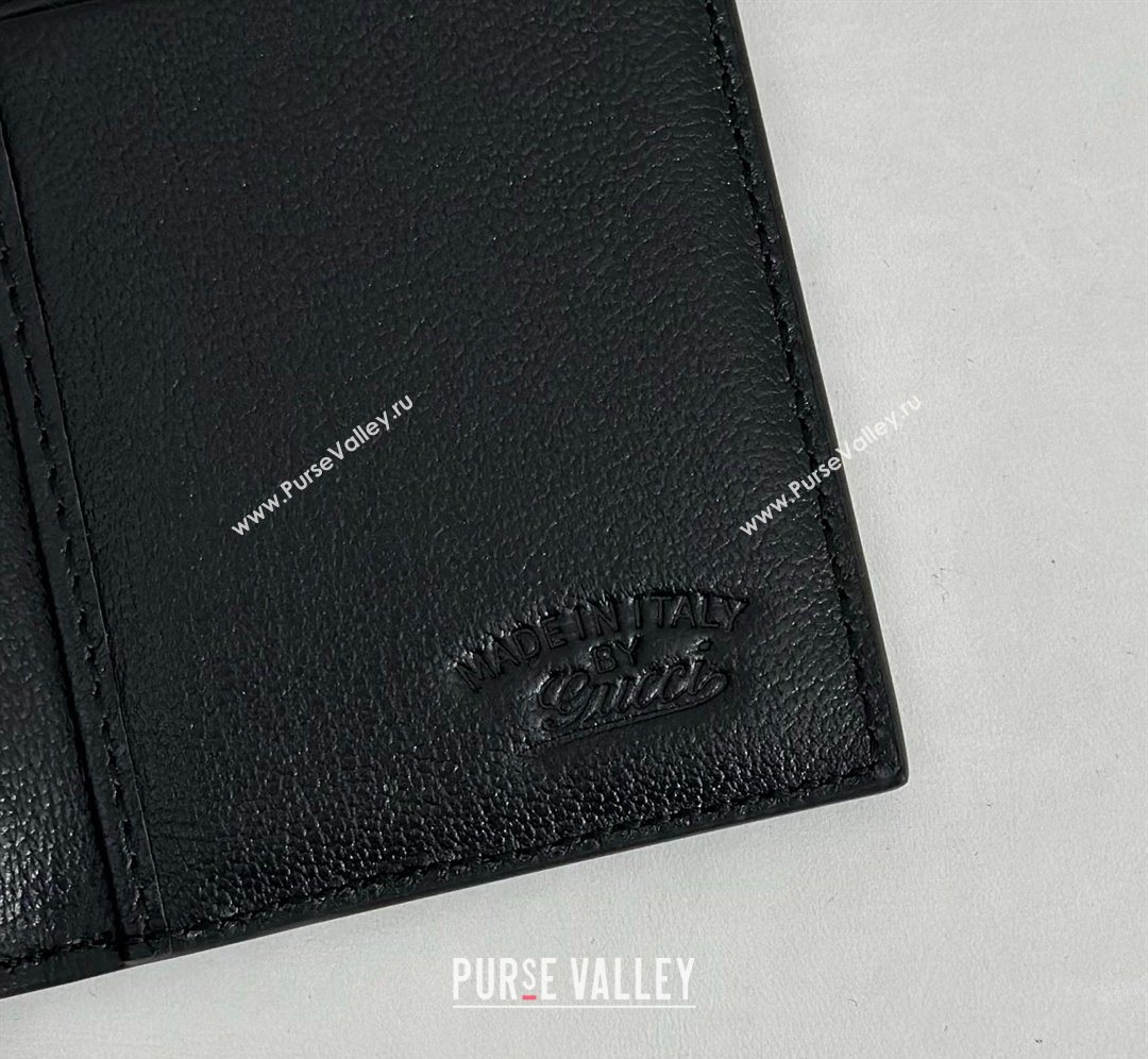 Gucci Lira card case in Grainy Leather Black 2026 867327 (DLH-260128133)