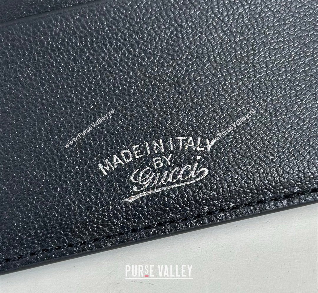 Gucci Lira card case in Grainy Leather Black 2026 867316 (DLH-260128135)