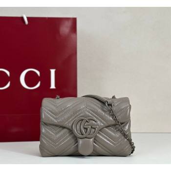 Gucci GG Marmont Leather mini shoulder bag Grey 2026 856368 (DLH-260128136)
