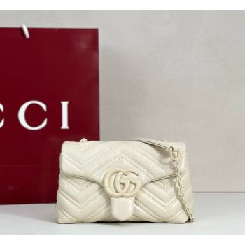 Gucci GG Marmont Leather mini shoulder bag White 2026 856368 (DLH-260128137)