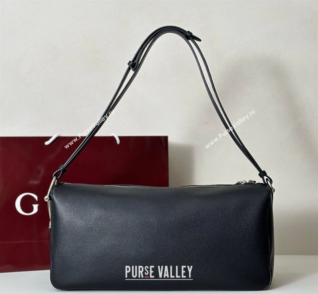 Gucci Mens Half Horsebit crossbody bag in Leather Black 2026 862810 (DLH-260128148)