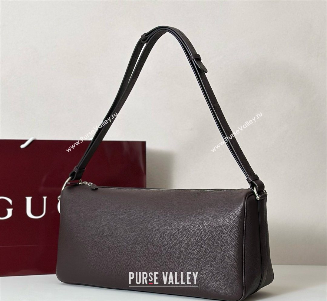 Gucci Mens Half Horsebit crossbody bag in Leather Brown 2026 862810 (DLH-260128149)