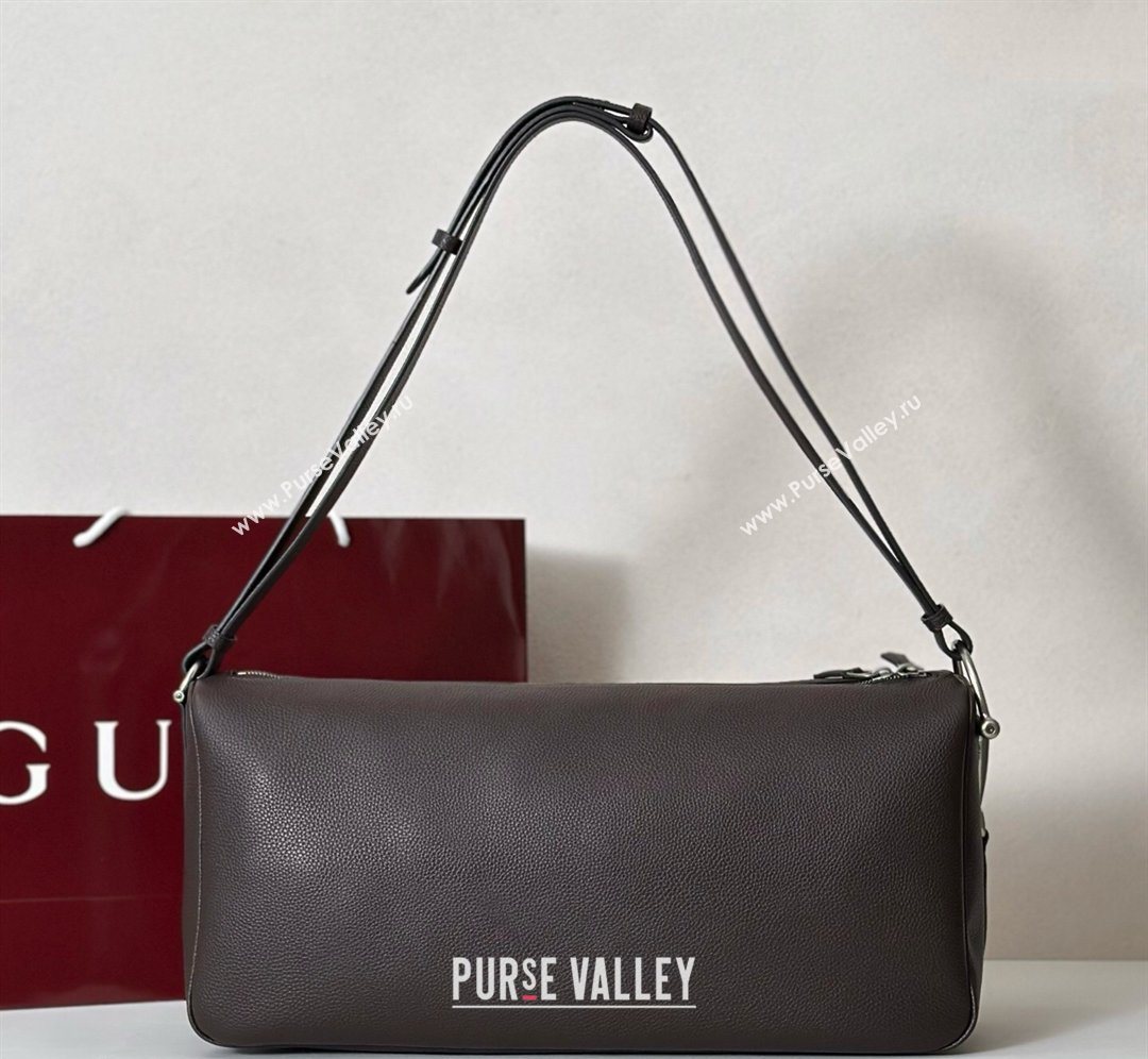 Gucci Mens Half Horsebit crossbody bag in Leather Brown 2026 862810 (DLH-260128149)