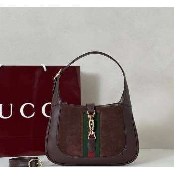 Gucci Jackie 1961 medium bag in Suede and Leather Brown 2026 820415 (DLH-260128160)