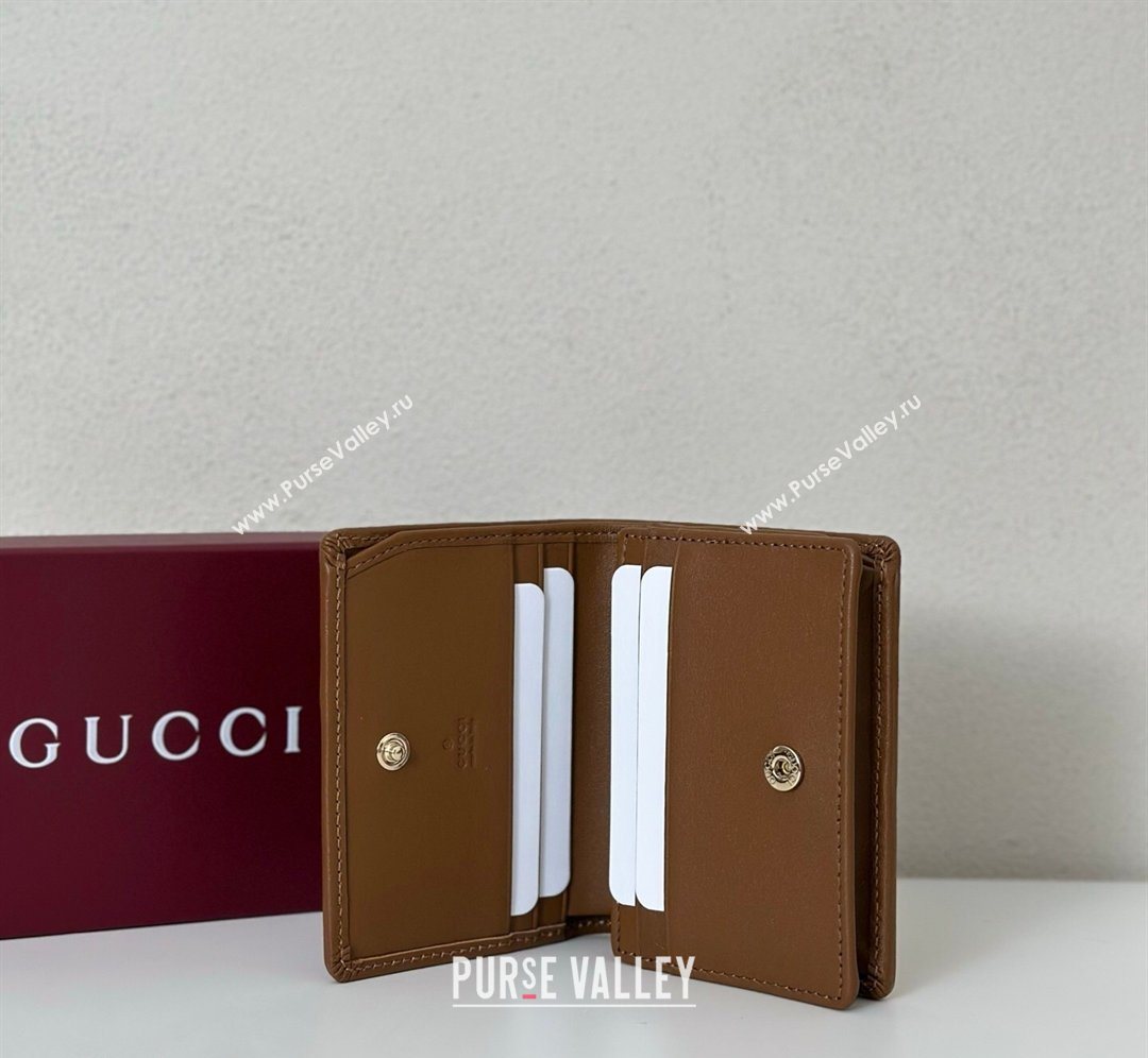 Gucci GG Denim Emblem Mini Wallet with Ring Blue 2026 820692 (DLH-260128128)