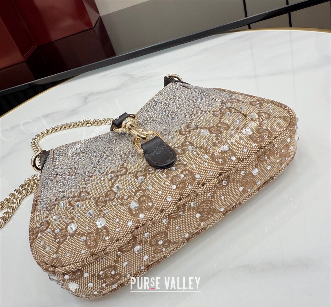 Gucci Jackie Notte Crystals Mini Bag in GG Canvas 2026 (XLU-260206084)