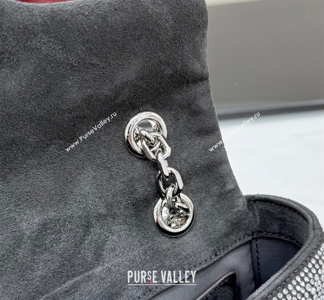 Gucci GG Marmont crystals small shoulder bag Grey 2026 837280 (XLU-260206092)