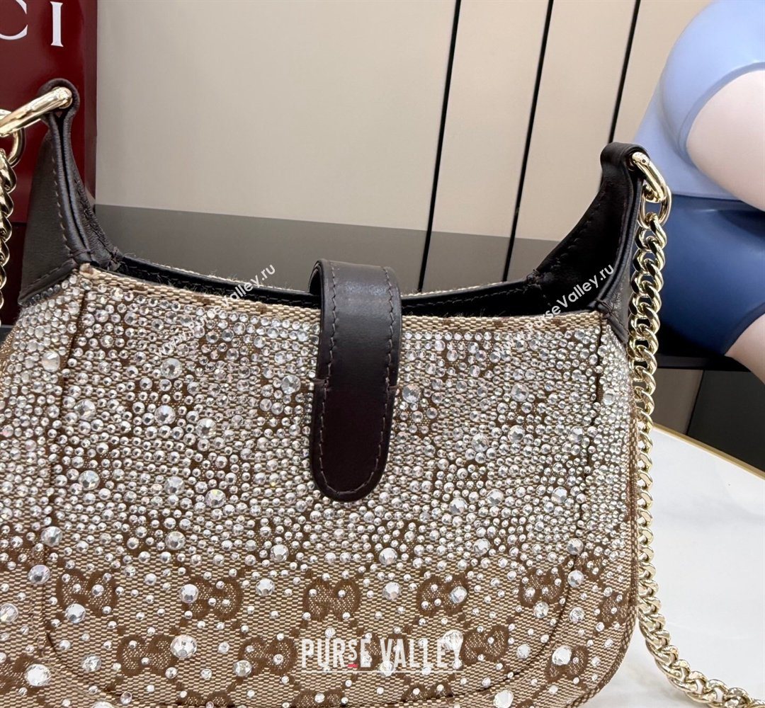 Gucci Jackie Notte Crystals Mini Bag in GG Canvas 2026 (XLU-260206084)