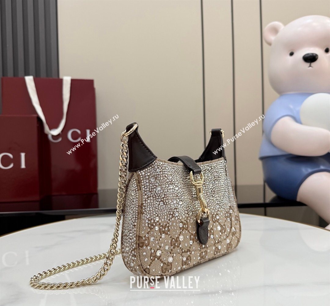 Gucci Jackie Notte Crystals Mini Bag in GG Canvas 2026 (XLU-260206084)