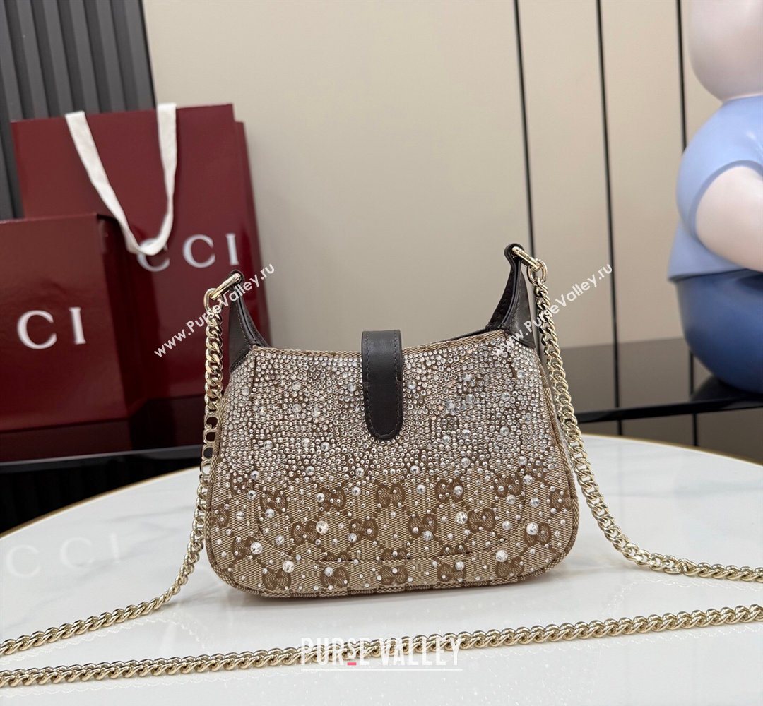 Gucci Jackie Notte Crystals Mini Bag in GG Canvas 2026 (XLU-260206084)