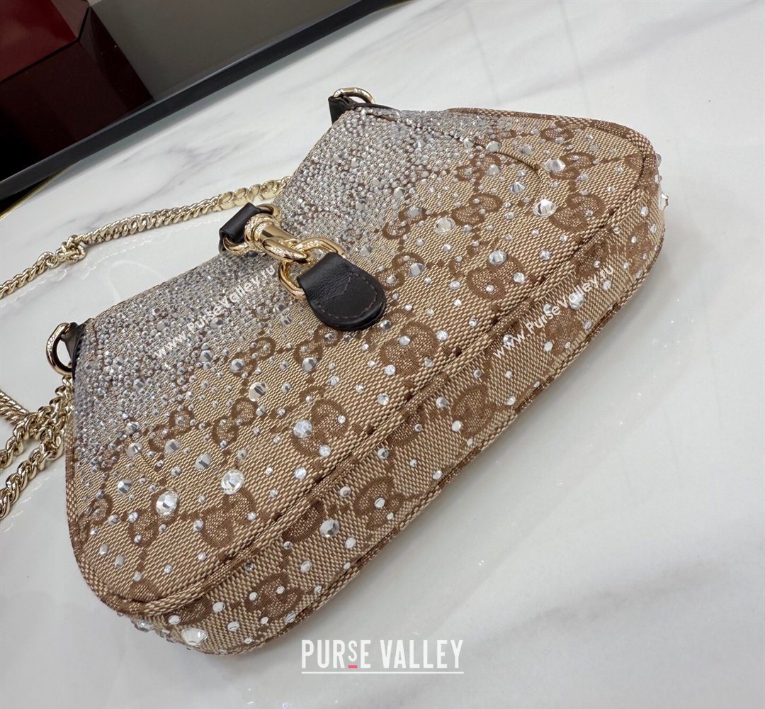 Gucci Jackie Notte Crystals Mini Bag in GG Canvas 2026 (XLU-260206084)