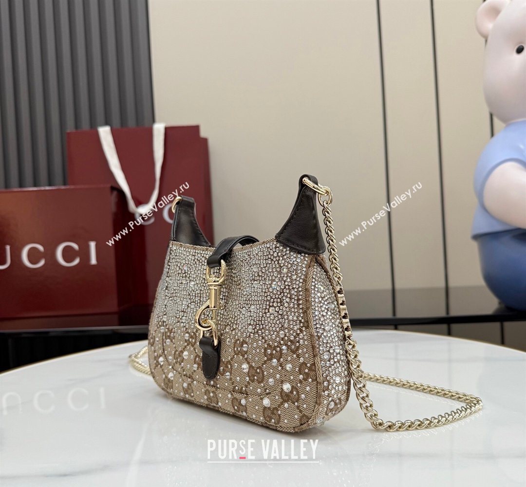 Gucci Jackie Notte Crystals Mini Bag in GG Canvas 2026 (XLU-260206084)