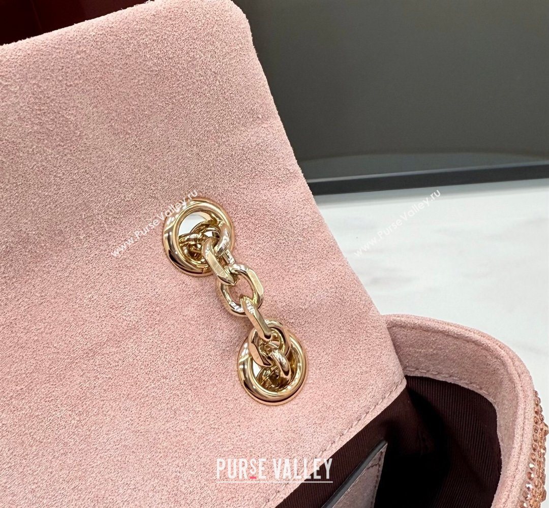 Gucci GG Marmont crystals small shoulder bag Light Pink 2026 837280 (XLU-260206090)