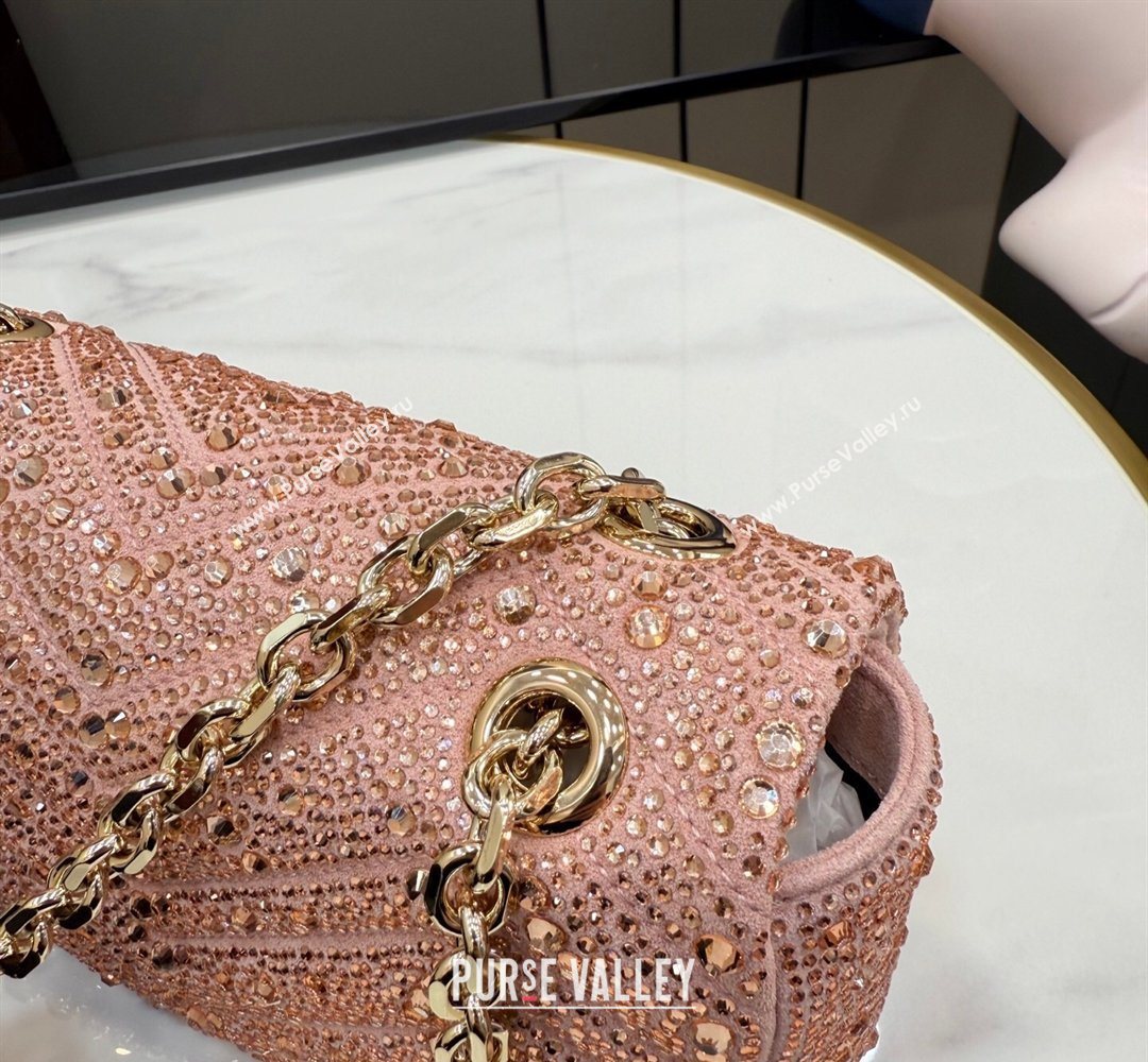 Gucci GG Marmont crystals small shoulder bag Light Pink 2026 837280 (XLU-260206090)