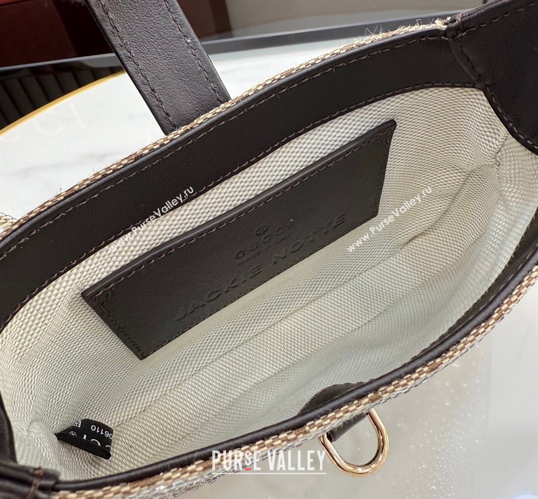 Gucci Jackie Notte Crystals Mini Bag in GG Canvas 2026 (XLU-260206084)
