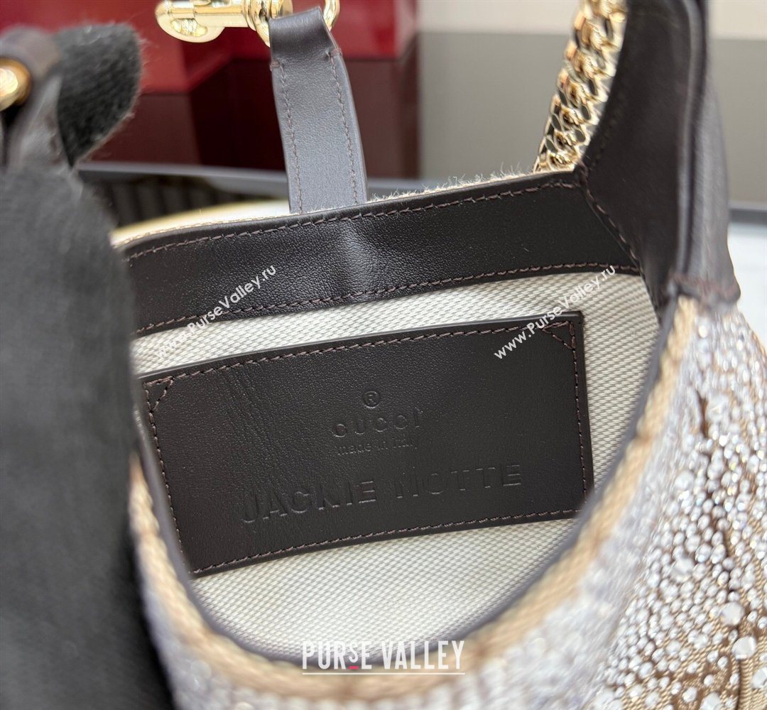 Gucci Jackie Notte Crystals Mini Bag in GG Canvas 2026 (XLU-260206084)