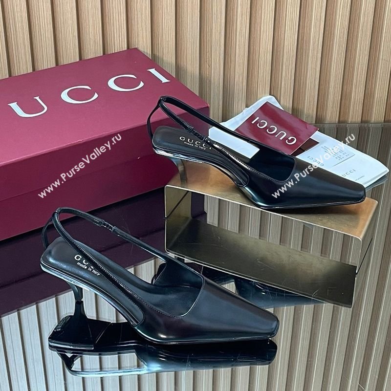 Gucci Patent Leather Slingbacks Pump 5.5cm Black 2026 GG030505 (MD-260305085)