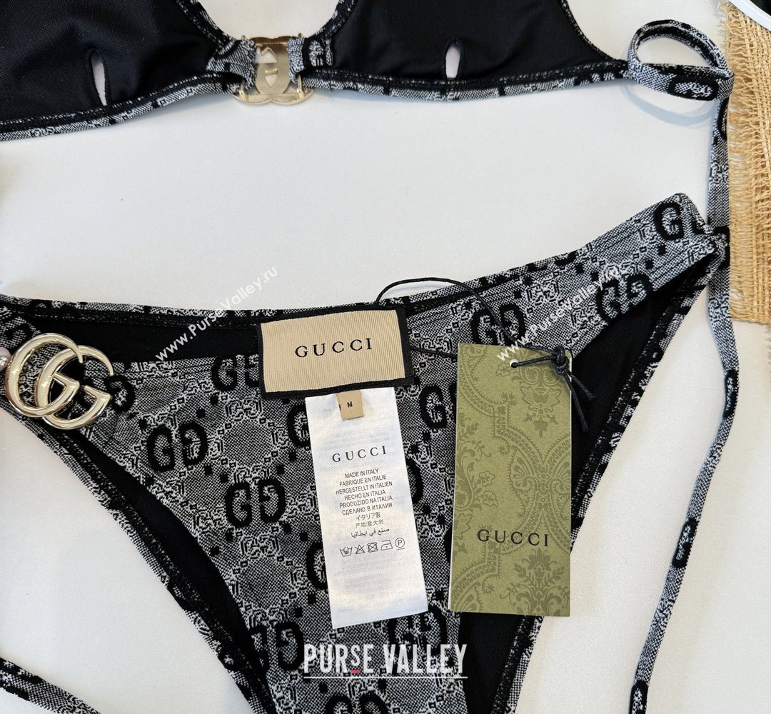 Gucci Two-Pieces Bikini Swimwear Grey/Black 2026 GG031903 (WM-260319074)