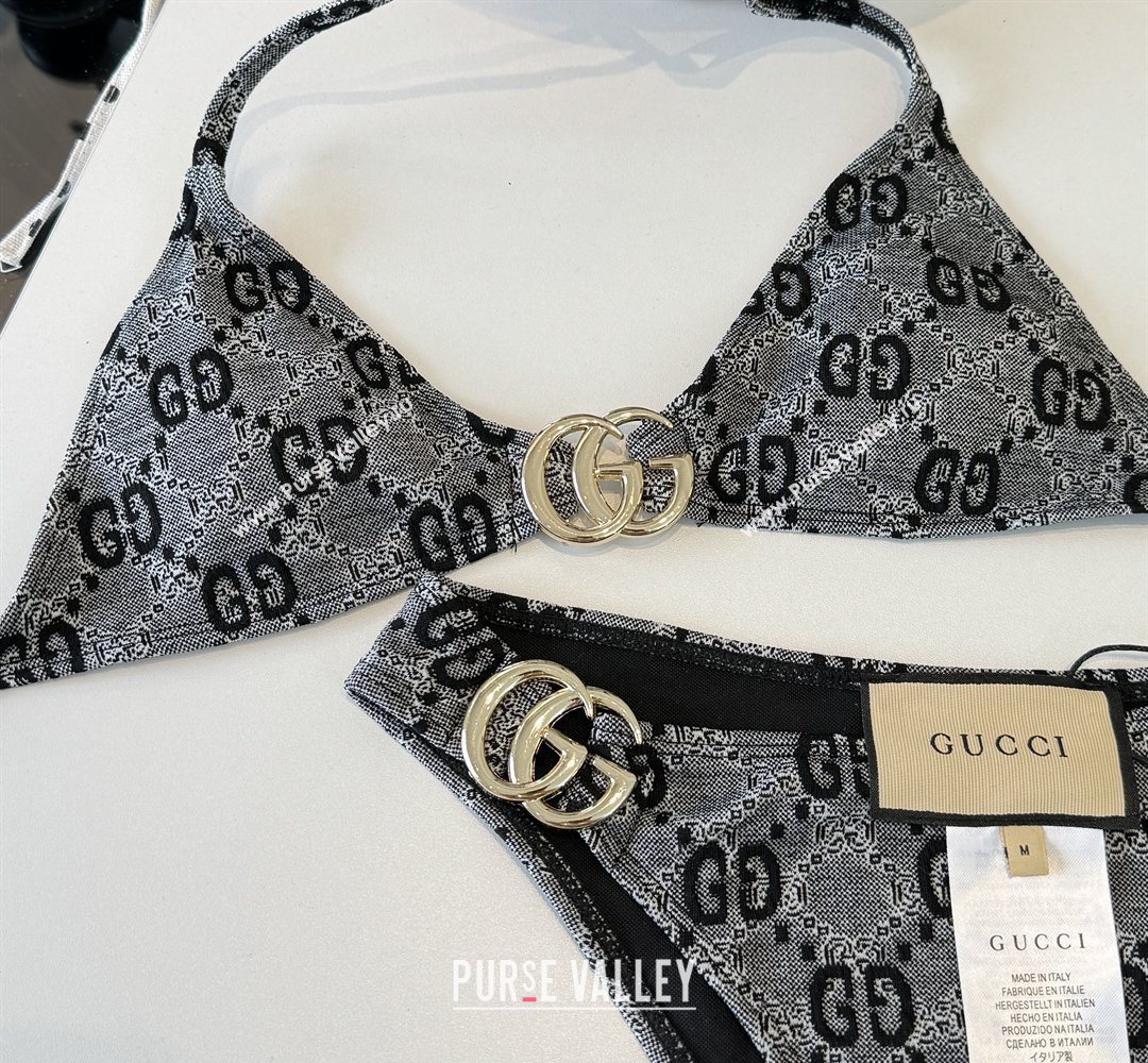 Gucci Two-Pieces Bikini Swimwear Grey/Black 2026 GG031903 (WM-260319074)